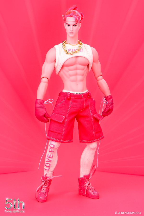 head sculpt: adonis hair color: pink body type: muscle man 2.0 skin tone